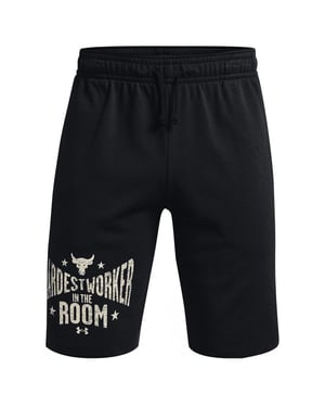 Under Armour Project Rock Terry herenshort zwart
