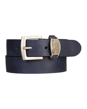 Petrol Industries - Heren Leren Riem - Blauw