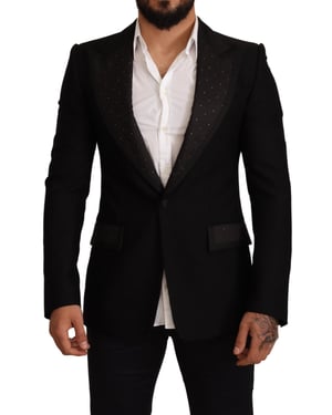 Dolce & Gabbana Mannen Zwart Wollen Slim Fit Jas Blazer Jas