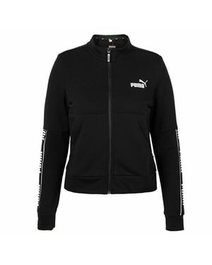 Puma Long Sleeve Zip Up Black Womens Track Jacket 581067 01
