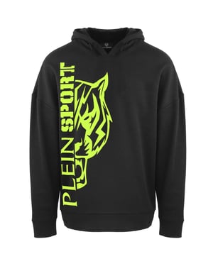 Plein Sport zijlogo zwarte hoodie