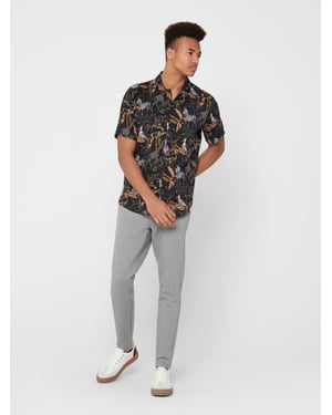 Only & Sons Mens Regular Fit Floral Shirt