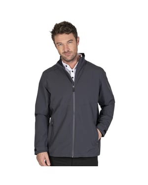 Island Green Heren Stretch Golf Waterdicht Jasje (Houtskool/zwart)