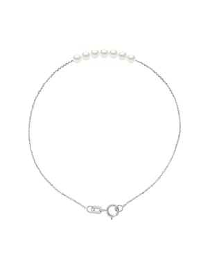 TRINIDAD Bracelet 7 Water Parels Sweet Ronde 34mm White Natural White Gold Chain Convict