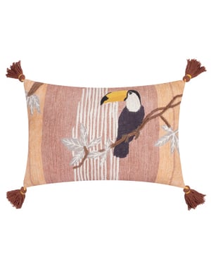 Wylder Treetop Toucan Embroidered Cushion Cover