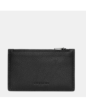 Zip Card Case in Pebbled Leather