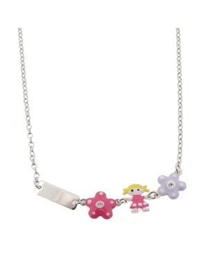 Orphelia 'Dahlia' Kinder 925 Sterling Zilveren Ketting - Zilver ZK-7147