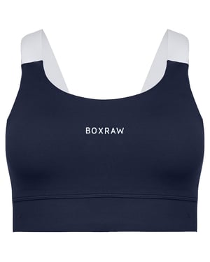 BoxRaw Alicia Womens Navy Blue Sports Bra