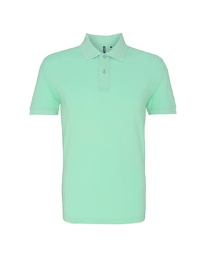 Asquith & Fox Mens Plain Short Sleeve Polo Shirt (Mint)