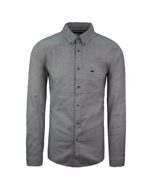 Lacoste Slim Fit Mens Black/White Shirt