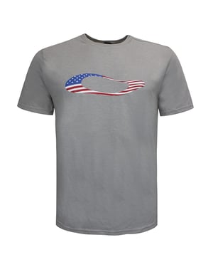 Oakley Korte Mouw Crew Neck Grijs Heren Ellipse USA T-Shirt 457355 24L