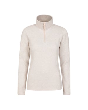 Mountain Warehouse Womens/Ladies Idris Half Zip Fleece Top (Beige)
