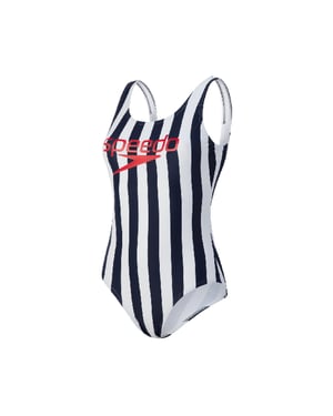 Speedo Ice Cream U-Back Navy/White Baddräkt för damer