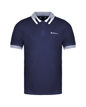 Ben Sherman Collar Interest Herr Pikétröja Marin