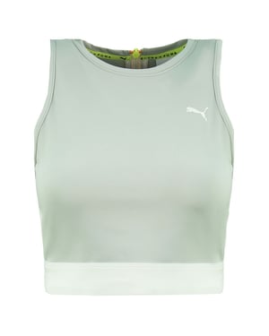 Puma x Selena Gomez Crew Neck Ärmlös Grå Dam Crop Top 579787 01