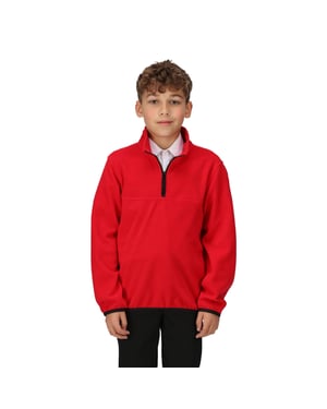 Regatta Kinder/Kids Microfleece Half Rits Fleece (Klassiek rood)