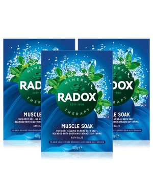 Radox Mineral Therapy Muscle Soak Herbal Bath Salt 400g, 3 Pack
