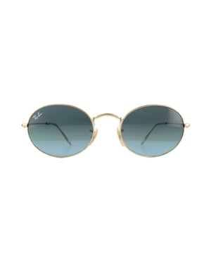 Ray-Ban Zonnebril Ovale RB3547 001/3M Goud Blauwgrijs Verloop