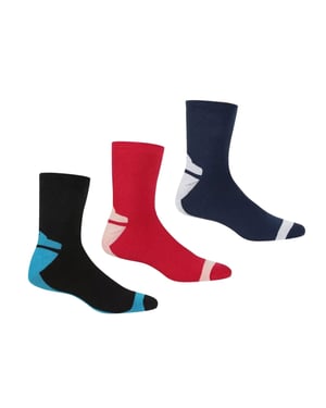 Regatta Womens/Ladies Boot Socks (Black/Cherry Pink/Navy)