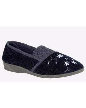 Zedzzz Joanna Embroidered Slippers Womens