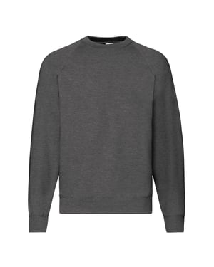 Fruit of the Loom Heren Klassiek 80/20 Raglan Sweatshirt (Donkere Heide Grijs)