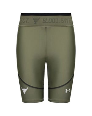 Under Armour Project Rock Womens Green Bike Shorts