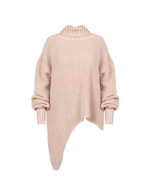 La Haine Inside Us Pullover Damski Asymetryczny Rosa för kvinnor