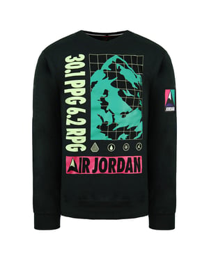 Nike Air Jordan Long Sleeve Crew Neck Black Pullover Mens Sweaters CT3492 010