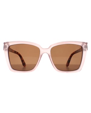 Atum Square Womens Shiny Transparent Pink Brown Gradient Eden