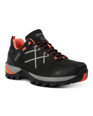 Regatta Womens/Ladies Samaris III Low Walking Shoes (Black/Satsuma)