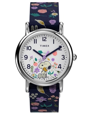 Timex Weekender X Peanuts Floral Child's Blue Watch TW2V45900