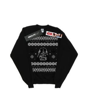 Star Wars Heren Kerstmis Darth Vader Fair Isle Sweatshirt (Zwart)