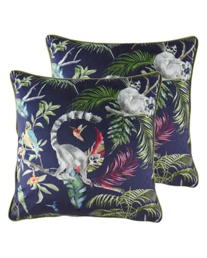 Jungle Lemur Cushions (Twin Pack)