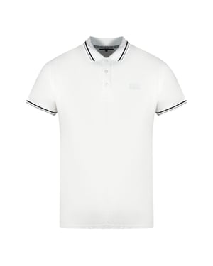 Cavalli Class Tweeling Tipped Kraag Witte Polo T-shirt