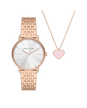 Armani Exchange Lola Dames Horloge Rosékleurig AX7145SET