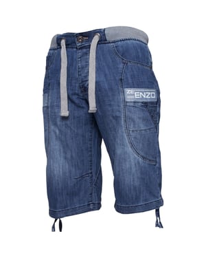 Mens Elasticated Denim Shorts| Enzo Designer Menswear
