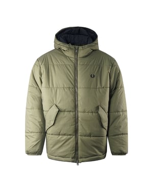 Fred Perry Uniform Green Primaloft Isolerad Huva Jacka