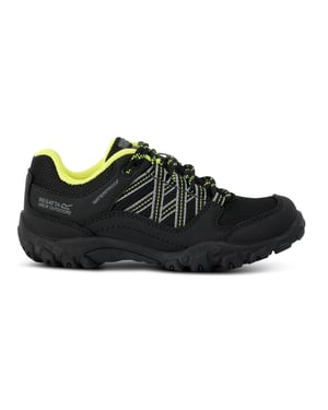 Regatta Edgepoint waterdichte wandelschoenen voor kinderen/Kinderen (Zwart/Lime Punch)