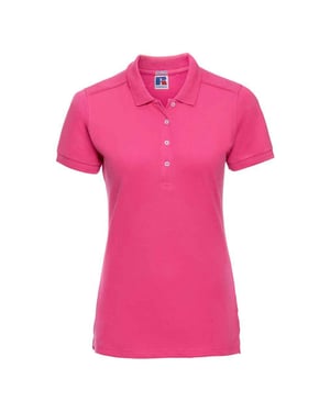 Russell Womens/Ladies Pique Stretch Polo Shirt (Fuchsia)