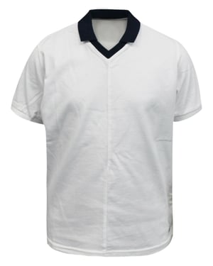 Nike Meisjes Katoenen T-shirt met korte mouwen in wit marineblauw 421390 100 A78E