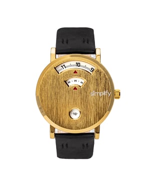 Vereenvoudig de 7000 lederen band horloge
