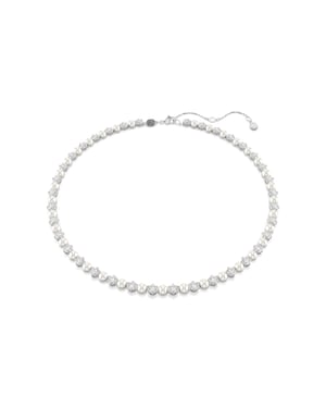 Swarovski 'Matrix Pearl' Dames Sieraden Ketting van Basis Metaal - Zilver 5689623