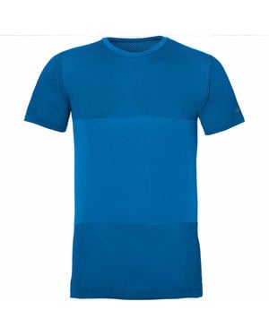 Asics FuzeX blå sömlös t-shirt för herrar