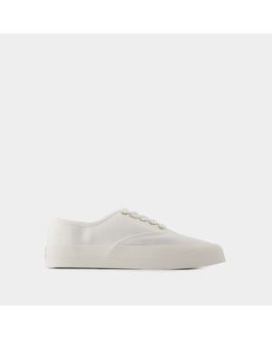Sneakers med snörning - Maison Kitsune - Bomull - Vit