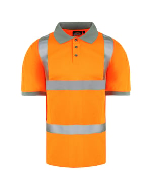 Dickies Hoge Zichtbaarheid Heren Oranje Veiligheidspoloshirt
