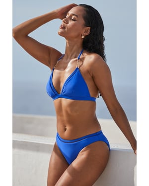 Cobalt Blue Ladder Detail Bikini Bottoms