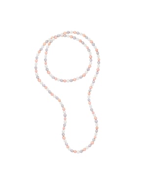 Lang Collier OPERA van Echte Gecultiveerde Zoetwater Parel Barok 8-9 mm