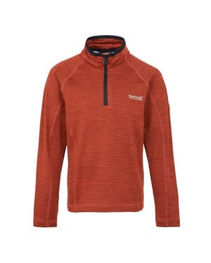 Regatta Kinderen/Kinderen Berley Half Zip Top met lange mouwen (Roodoker/Zwart)