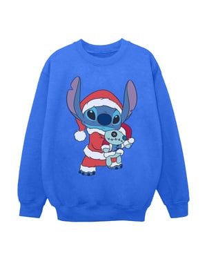 Disney Meisjes Lilo en Stitch Kerstmis Sweatshirt (Koningsblauw)