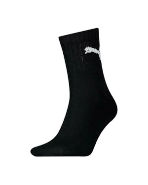 Puma Unisex Adult Lightweight Crew Socks (Pack of 3) (Black)